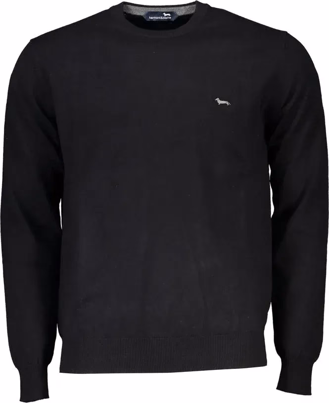 Harmont & Blaine Black Cotton Men Sweater