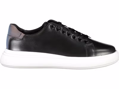 Black Leather Women Sneaker