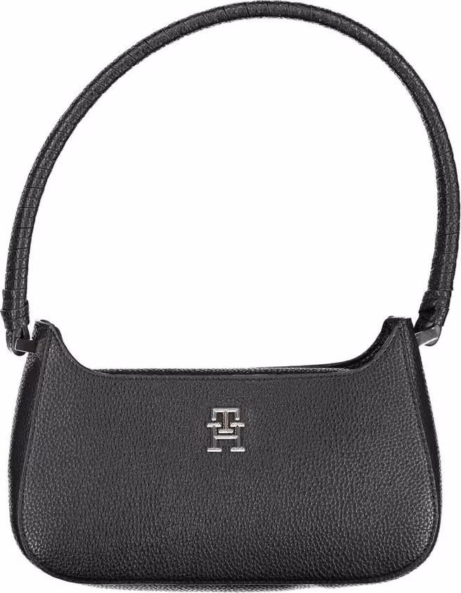 Tommy Hilfiger Black Polyurethane Women Handbag