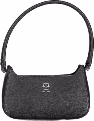 Black Polyurethane Women Handbag