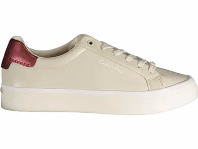 Beige Leather Women Sneaker