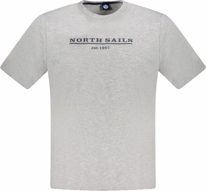 North Sails Grigio Cotton Men T-Shirt