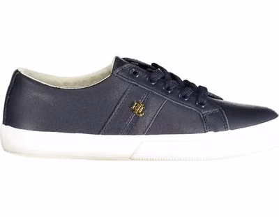 Blue Leather Women Sneaker