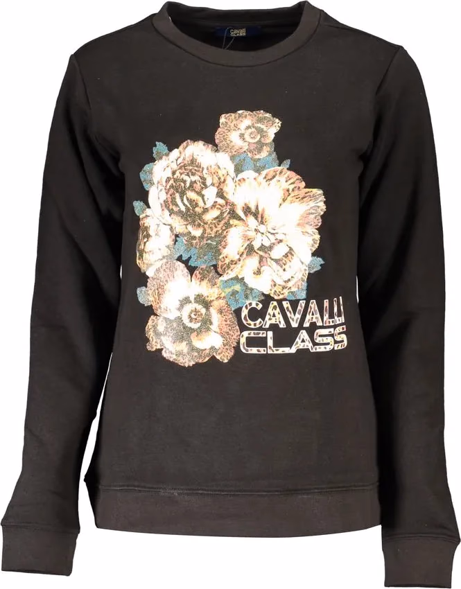 Cavalli Class Black Cotton Women Sweatshirt