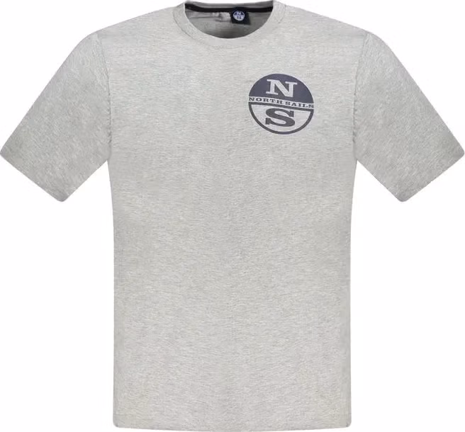 North Sails Gray Cotton Men's T-Shirt