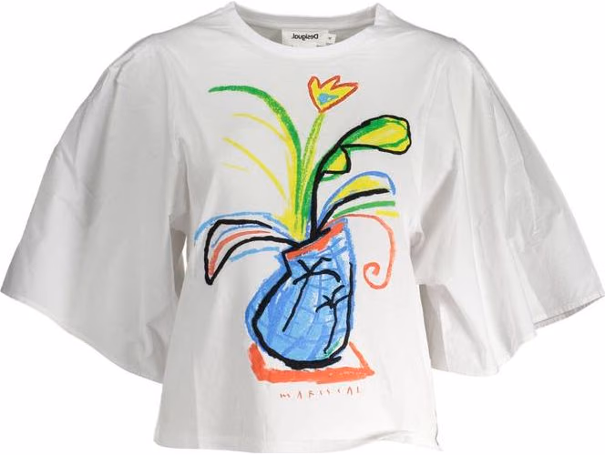 Desigual White Cotton Women Top