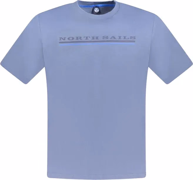 North Sails Blu Cotton Men T-Shirt