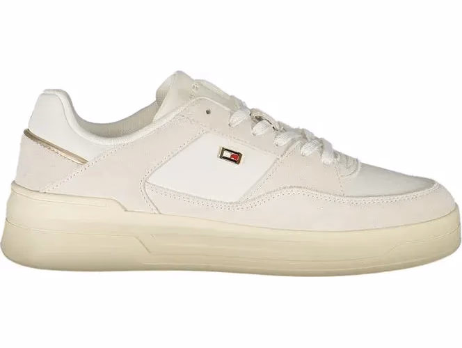 Tommy Hilfiger Bianco Polyurethane Women Sneaker