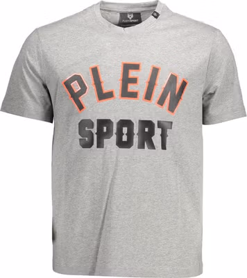 Gray Cotton Men T-Shirt
