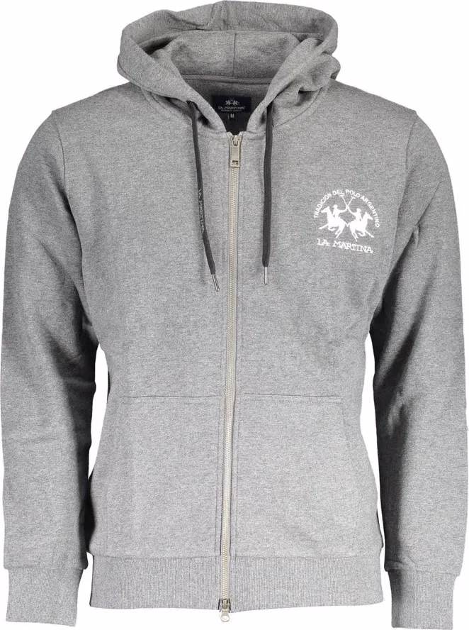 La Martina Grigio Cotton Men Sweatshirt