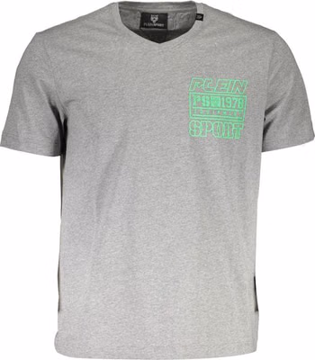 Grey Cotton Men T-Shirt