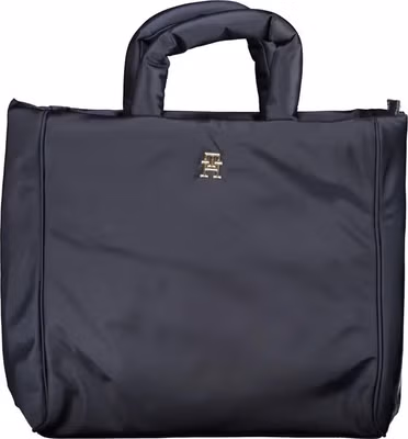 Blue Polyester Women Handbag