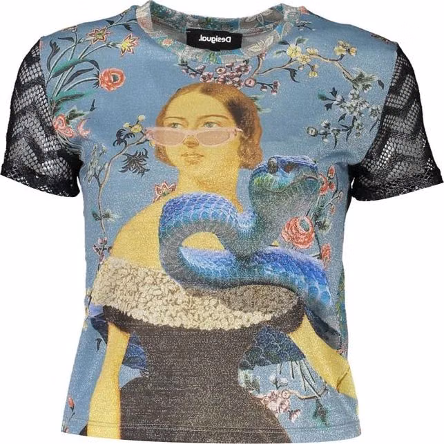 Desigual Azzurro Polyester Women T-Shirt