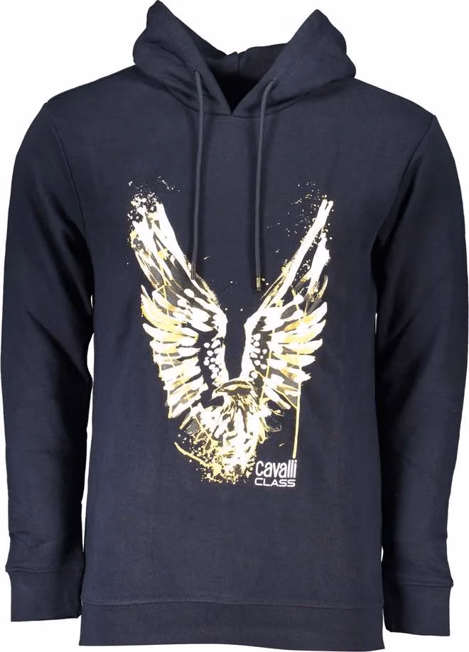 Cavalli Class Blue Cotton Men Sweater