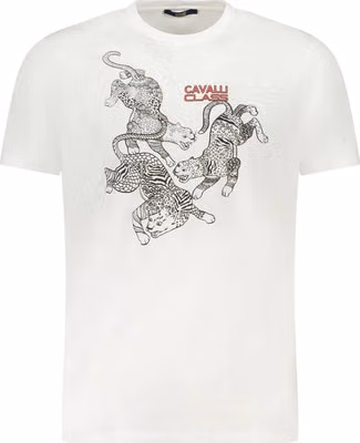 White Cotton Men T-Shirt