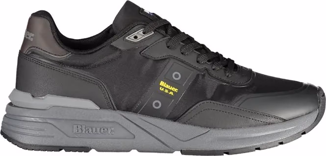 Blauer Black Polyurethane Men Sneaker