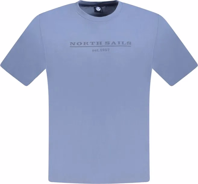 North Sails Blue Cotton Men T-Shirt