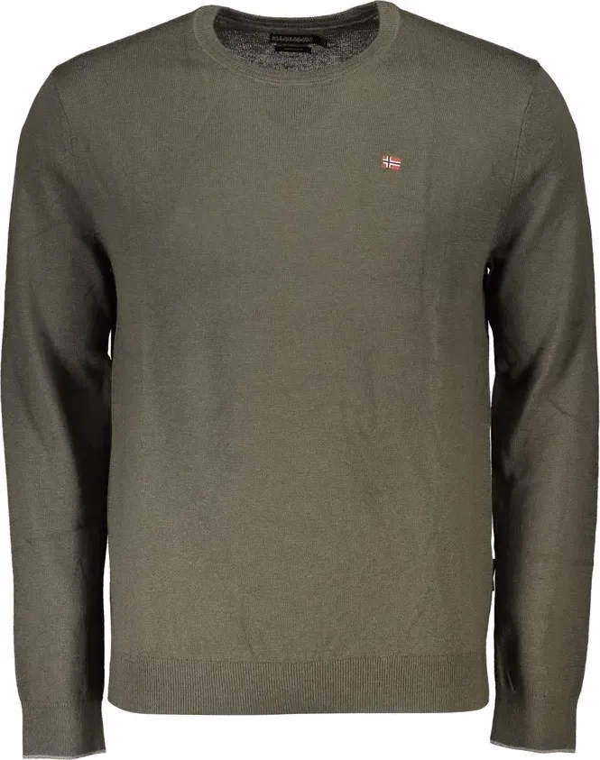 Napapijri Green Fabric Men Sweater
