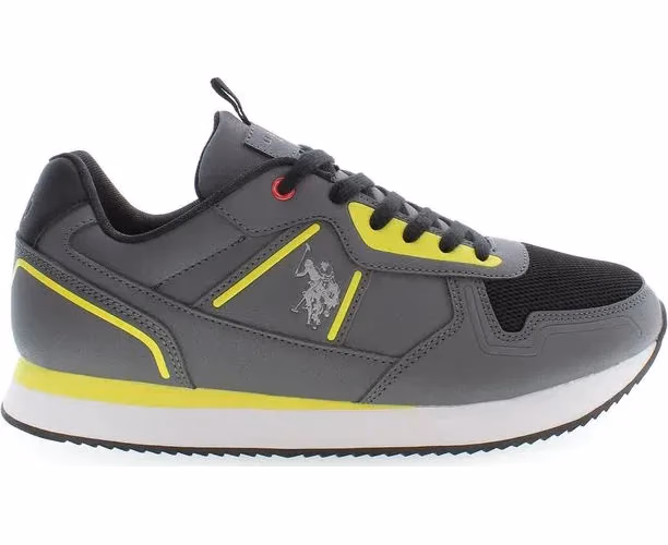 U.S. POLO ASSN. Grey Polyester Men's Sneaker