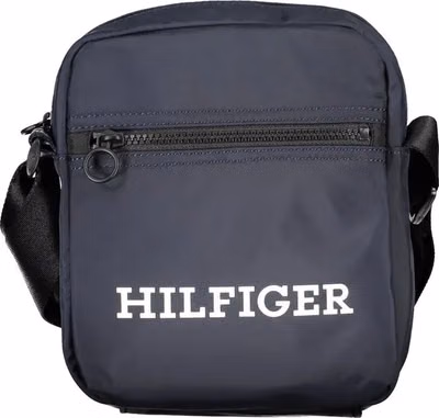 Blue Polyester Men Shoulder Bag