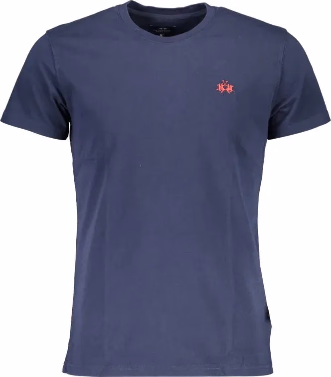 La Martina Blue Cotton Men T-Shirt