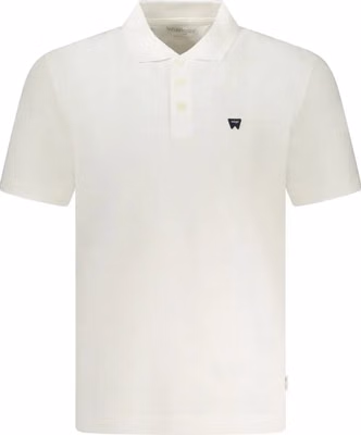White Cotton Men Polo Shirt