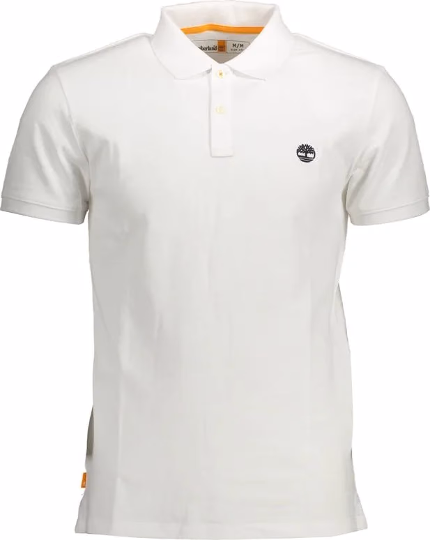 Timberland White Cotton Men Polo Shirt