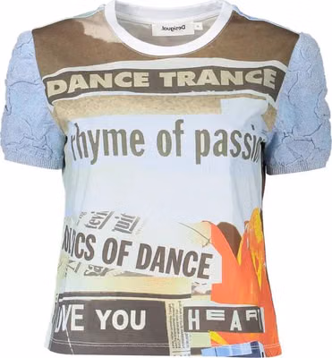 Azzurro Cotton Women T-Shirt