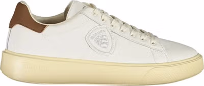 White Polyurethane Men Sneaker