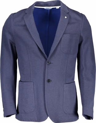 Blue Cotton Men's Jacket