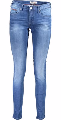 Blue Cotton Women Jeans