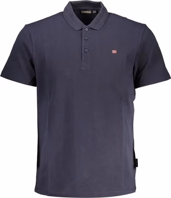 Blue Cotton Men's Polo-Shirt