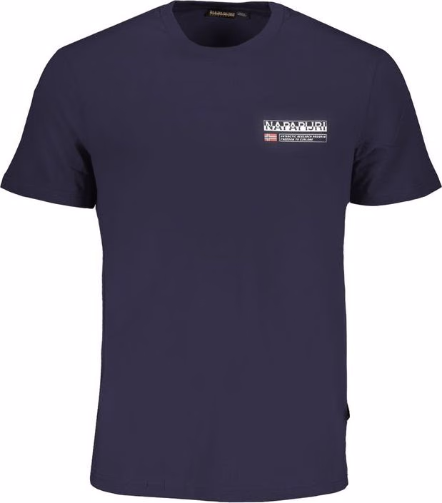 Napapijri Blue Organic Cotton Men T-Shirt