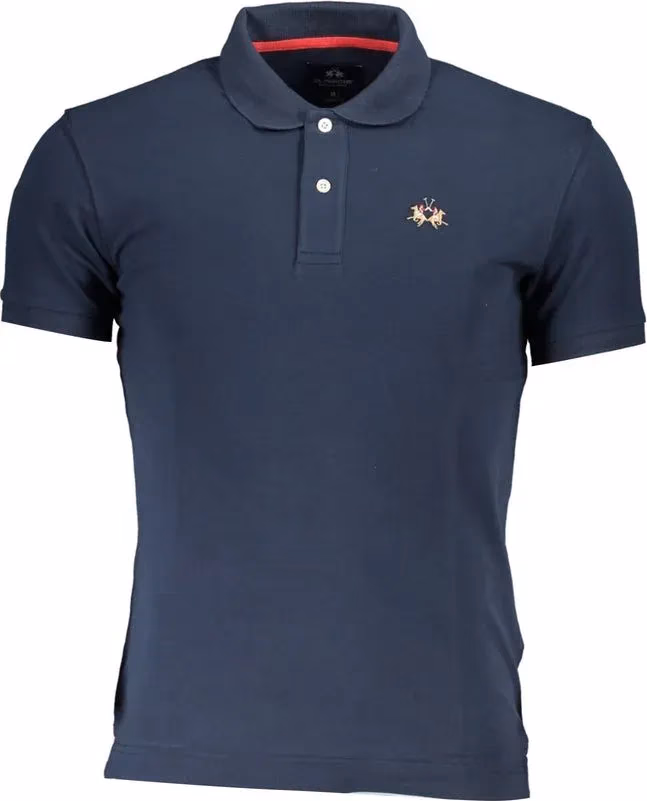 La Martina Blue Cotton Men's Polo Shirt