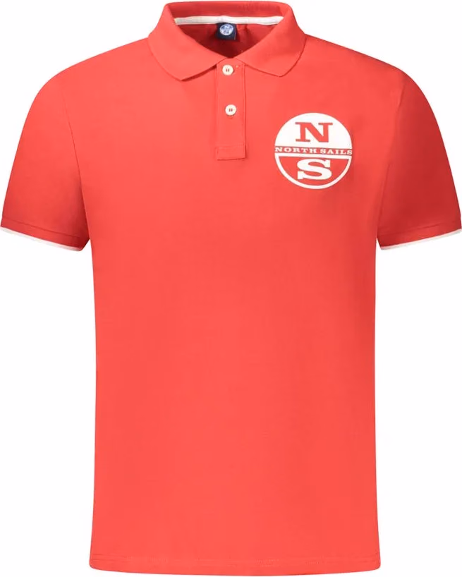 North Sails Red Cotton Men Polo