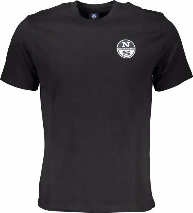 North Sails Black Cotton Men T-Shirt