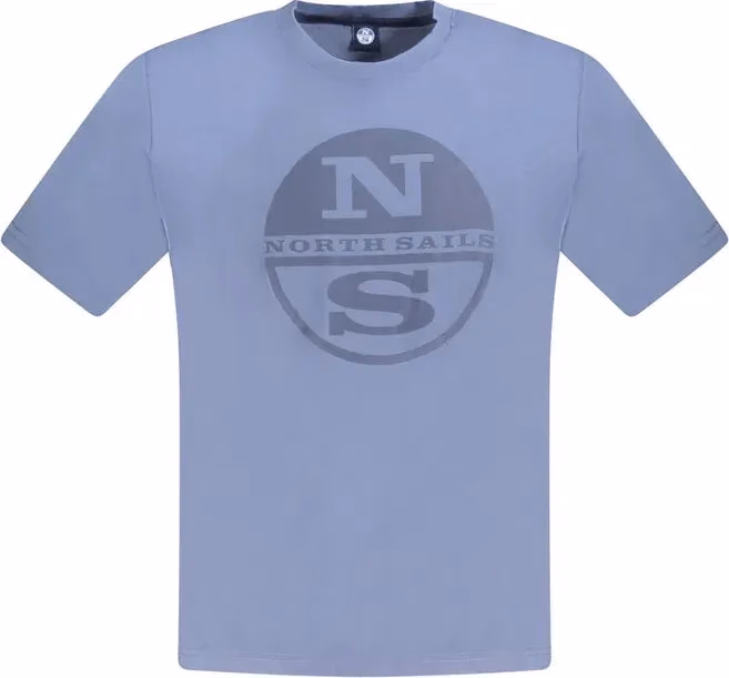 North Sails Blue Cotton Men T-Shirt