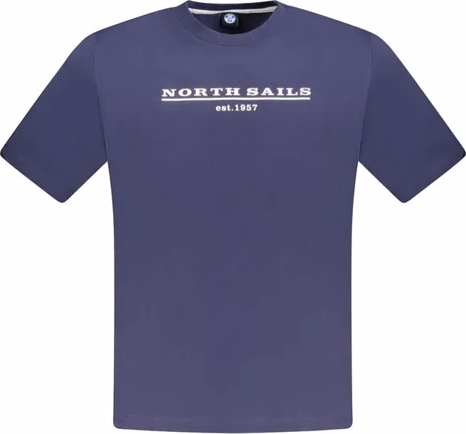 North Sails Blue Cotton Men T-Shirt