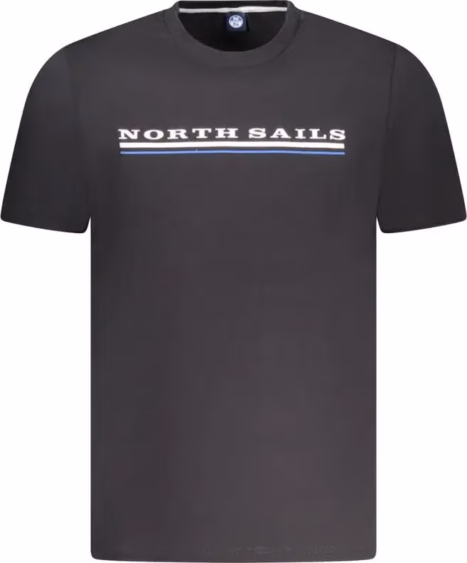North Sails Black Cotton Men T-Shirt