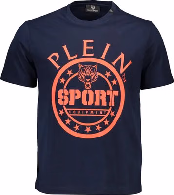 Blue Cotton Men's T-Shirt