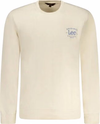 Beige Cotton Men Sweatshirt