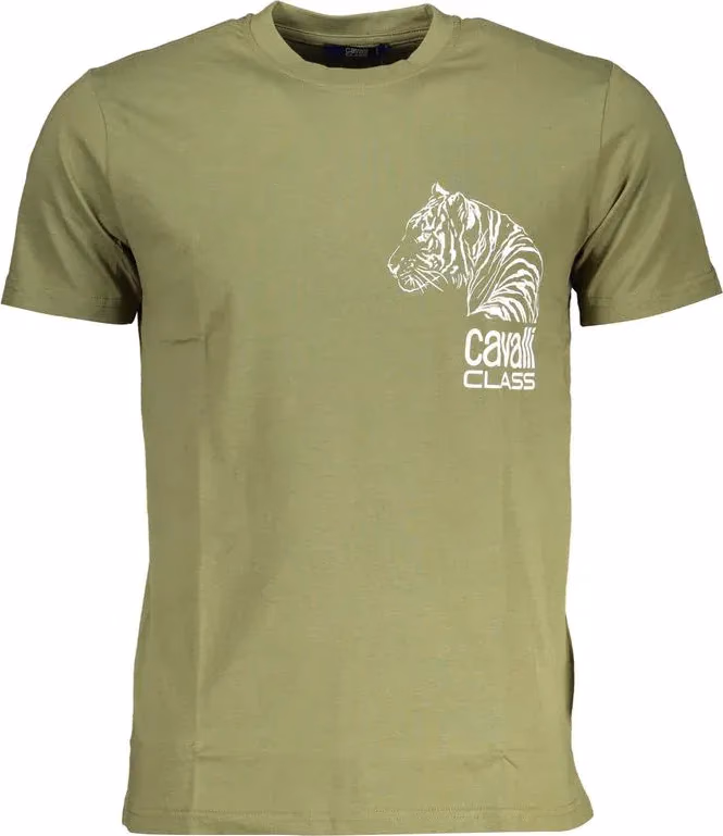 Cavalli Class Verde Cotton Men T-Shirt