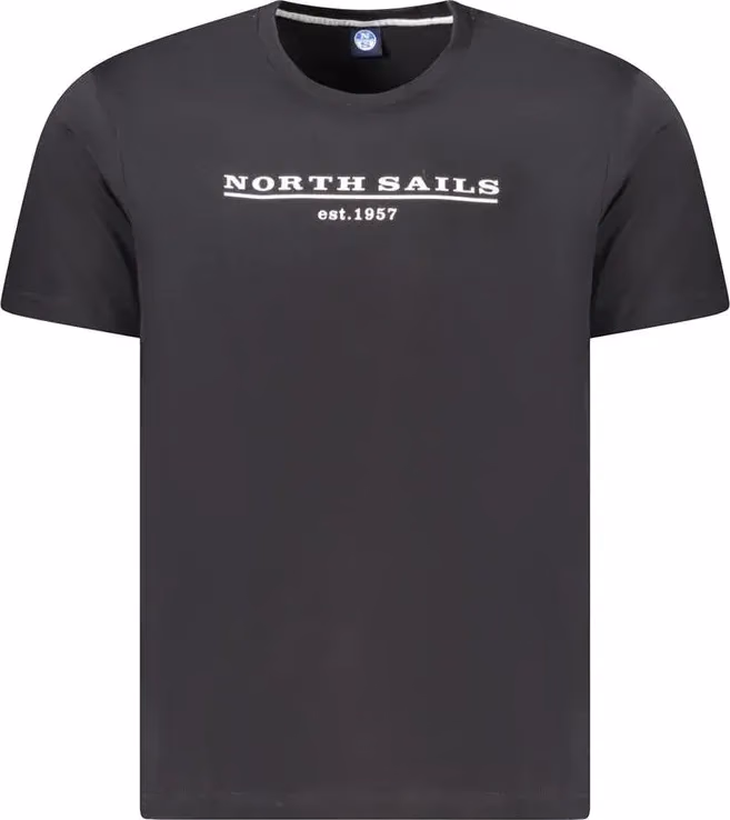 North Sails Black Cotton Men's T-Shirt