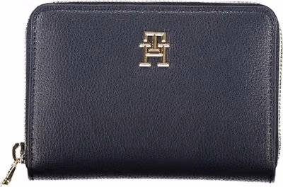 Blue Polyurethane Women Wallet