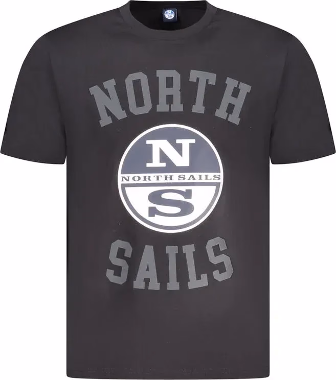 North Sails Black Cotton Men T-Shirt