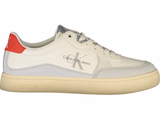 Calvin Klein White Polyurethane Men Sneaker