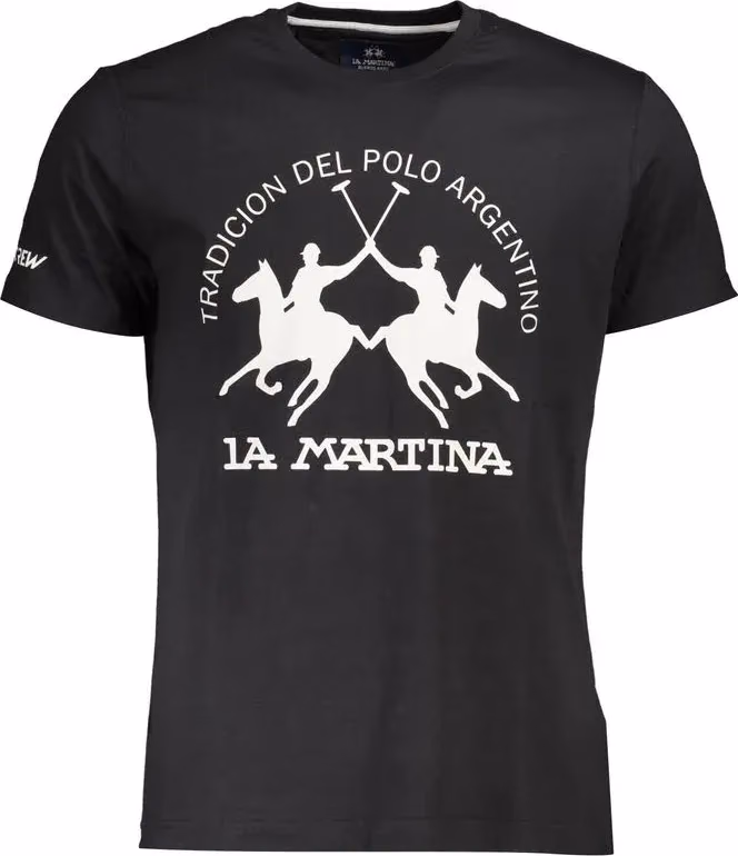 La Martina Black Cotton Men's T-Shirt