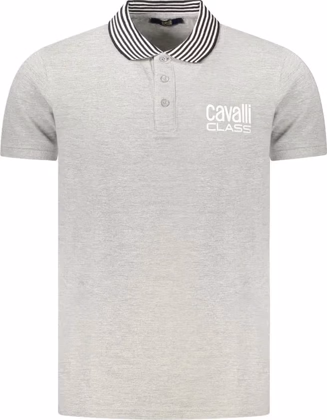 Cavalli Class Grigio Cotton Men Polo