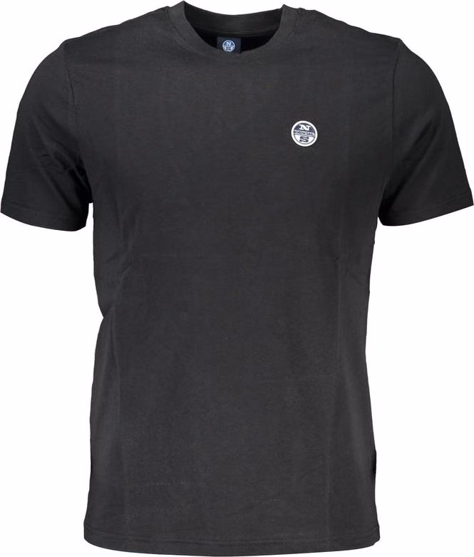 North Sails Black Cotton Men T-Shirt