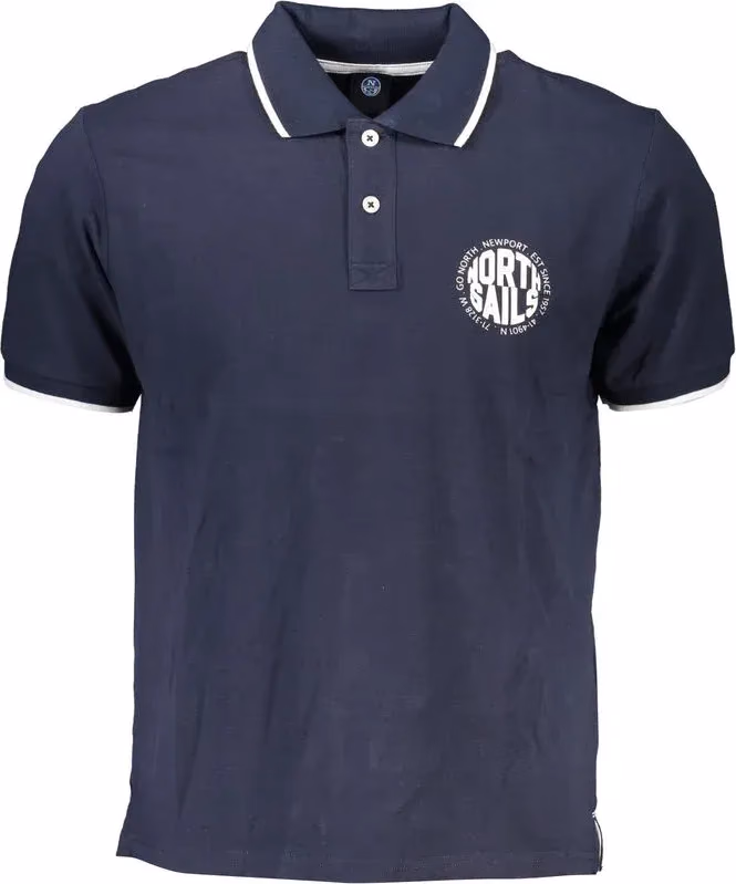 North Sails Blu Cotton Men Polo